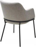 Стул M-City АЛИСТЕР, цвет RAIN 16 пыльный серый, велюр / черный каркас