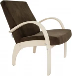 Кресло для отдыха Денди шпон, Ткань ультра шоколад, каркас дуб шампань шпон от фабрики Mebelik