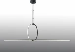 Подвесной светильник iLedex Zoom 10339P/A2-35W-3000K BK-WH (220V, на проводе, кольцо)