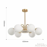 Потолочная люстра на штанге Arte Milano 271069/6 GD (220V, шарики)