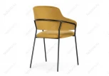 Стул Woodville на металлокаркасе Инклес желтый / черный глянец 483856