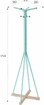 Вешалка напольная Галилео 218 бирюзовый/шимо от фабрики Mebelik