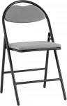 Стул складной Hagen велюр серый каркас черный УТ000036892