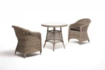 Обеденная группа плетеная, цвет бежевый 4SIS Эспрессо-80 R ECR2T1-3-SET beige