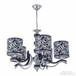 Подвесная люстра Arte Milano Florentia-4957 304957/5 Bk/Ni (220V, на цепи)