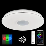 Потолочный светильник RGB Bluetooth-динамик круглый Citilux Light & Music CL703M100 (LED, 220V, пульт управления, управление смартфоном, голосовое управление, умный дом - Алиса, Маруся, Сири, круглые)