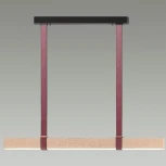 Подвесной светильник Odeon Light Vincent 6630/36L HIGHTECH металл/эко-кожа/ткань/акрил черный/бордовый/бежевый IP20 LED 36W 3000K 220V