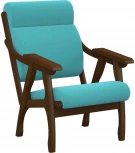 Кресло Вега 10 ткань бирюза, каркас орех от фабрики Mebelik