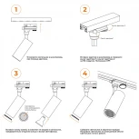 Трековый светильник однофазный Wolta WTL-GU10/01B под лампу GU10 Черный BASIC