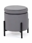 Пуф MyFar Фрэнк с ящиком темно-серый велюр MF1021-1