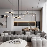 Потолочная люстра на штанге Odeon Light Defance 4307/16 черный/акрилл/металл IP20 G9 40W *16 180° 220V