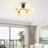 Потолочная люстра Arte Milano Neapolis-76408 276408/6+1 BK/GD (220V, шар)