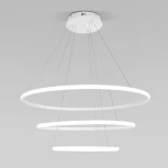 Подвесной светодиодный светильник ярусный Collars 90264/3 белый Eurosvet (регулировка яркости, 220V, пульт управления, на тросе)