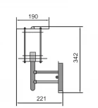 Настенный фонарь уличный Oasis Light Inox 76420