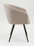 Стул MyFar Фредерик поворотный серо-бежевый велюр MF1044-1