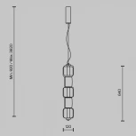 Подвесной светильни Maytoni Ritmo MOD381PL-L30B3K (LED, 220V, на тросе)