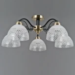 Потолочная люстра на штанге ILLUMICO IL0435-5CSQ-24 BK AB SPICA