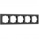 Рамка на 5 постов Stark (черный) Werkel W0051808 (a050926)
