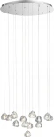 Подвесной светильник ST Luce Waterfall SL6017.101.13 Хром/Прозрачный с пузырьками воздуха LED 13*3W (220V, на проводе)