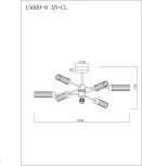 Потолочная люстра на штанге iLamp Evolution 15609-6 AN+CL (220V)