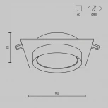 Встраиваемый светильник Hoop GX53 1x15Вт Maytoni Technical DL086-GX53-SQ-W (220V, круглые)