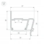 Профиль STRETCH-S-30-WALL-SIDE-2000 (STEP) (Arlight, Алюминий) 040702