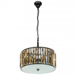 Подвесная люстра iLamp Royal 10390-5P BK (220V, хрусталь, на цепи, круглые)