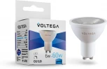 Лампочка светодиодная полусфера белая колба GU10 6 Вт 600 lm 4000K Voltega Sofit GU10 Lens 7109
