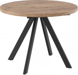 Стол МАМАДОМА Рондо М D100, Дуб Веллингтон/черный