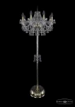 Торшер Bohemia 1409 1409T2/8/195-160/G (220V, хрусталь, подвески, подсвечник, под старину)