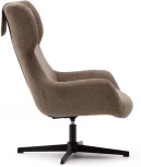 Zalina Вращающееся кресло с подлокотниками из светло-коричневой синели La Forma (ex Julia Grup) арт.178408
