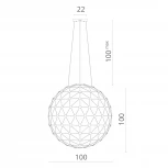 Подвесная люстра Divinare Cristallino 1610/02 SP-140 (LED, 220V, на тросе, шар)