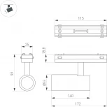 светильник магнитный MAG-VIBE-SPOT-R55-18W Day4000-MIX (WH, 24 deg, 48V, DALI) (Arlight, IP20 Металл) 045006