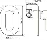 Смеситель Wasserkraft Elbe 7451 С ВНУТРЕННЕЙ ЧАСТЬЮ, для душа