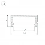 Профиль ARH-CH15-2000 ANOD (Металл) 027088 Arlight ARH