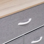 Комод Leset Ноа 7 ящ., Каркас Белый, Светло-серый Leset (Искусственный лен/Светло-серый) арт.2500000183461