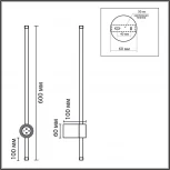 Настенный светильник светодиодный с диммером и сенсорным выключателем Lumion Bram 8310/12W серебро, металл/силикон LED 12W 3000/4000/7000K 220V (регулировка яркости)