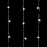 Гирлянда Занавес 2 x 3 м Экстра Тепло-Белый 220В, 600 LED, Провод Черный Каучук, IP65