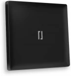 Лицевая панель Ambrella Volt ALFA (Черный матовый) для 1-клавишных выключателей с подсветкой QUANT AP8020