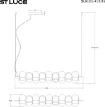 Подвесной светильник ST Luce Talisman SL6121.413.01 Черный/Белый LED 1*30W 3000K (220V, на тросе)