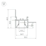 Профиль FOLED-WALL-2000 (Алюминий) 023865 Arlight