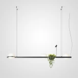 Подвесной светильник Palma Wall Lamp 3 Шара + 1 Вазон Горизонтальная Imperiumloft 22,93726 (204173-22) (LED, 220V, на тросе, шарики)