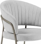 Обеденный стул Лео Woodville (Металл,Велюр/Серый,Капучино) арт.615186