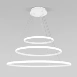 Подвесной светодиодный светильник ярусный Collars 90264/3 белый Eurosvet (регулировка яркости, 220V, пульт управления, на тросе)