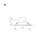 Встраиваемый точечный светильник Arlight 032435 (LED, 220V, круглые)