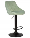 Стул барный DOBRIN LOGAN BLACK (мятный велюр (MJ9-87))