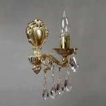 Бра Ambiente by Brizzi Leon 2128/1 WP Tear Drop (220V, хрусталь Asfour, подвески, подсвечник, свеча)