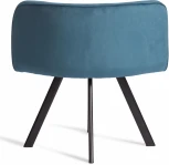 Комплект (стол, 4 стула) QUADRON (mod. PT14) Tetchair (МДФ,Металл,Велюр/Синий,Черный) арт. 21300