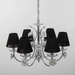 Подвесная люстра Abrasax 2031/6 (chrome) (220V, на цепи, цветы, розы)