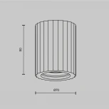 Потолочный светильник Maytoni Conik gyps C121CL-GU10-W (220V, круглые)